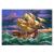 Картина по номерам красками на картоне А4 "Корабль в шторм" РЫЖИЙ КОТ Р-2433 (182204)
